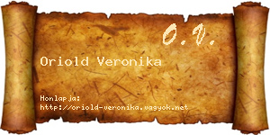 Oriold Veronika névjegykártya